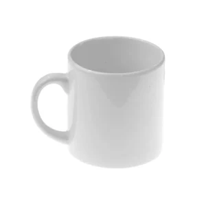 Taza de cerámica blanca personalizada